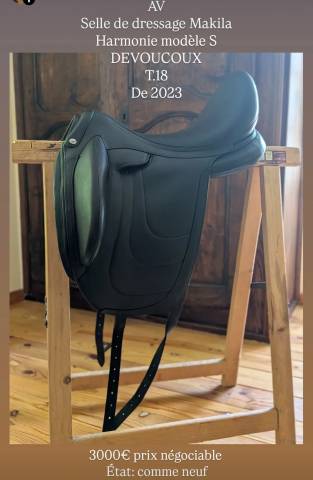 Sella da dressage Devoucoux  18" - 2023