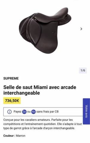 Altra sella  miami supr&ecirc;me  17.5" - 2025