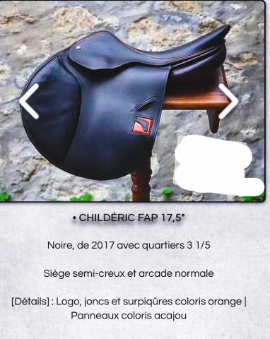 Sella da cross Childeric  17.5" - 2017