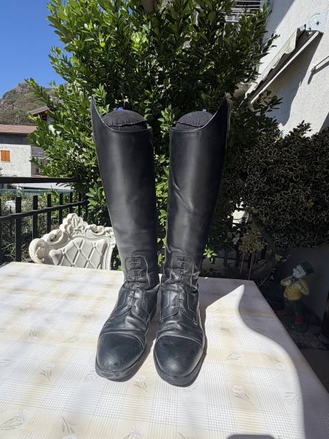 Stivali oxford modello 091 pelle nera come nuovi