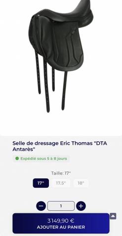 Sella da dressage Eric Thomas By Antares  17" - 2025