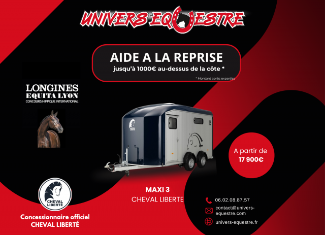 Trailer Cheval Liberté minimax 3 Cavalli 2025 Nuovo