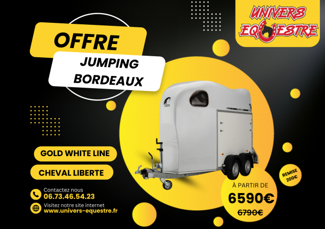 Trailer Cheval Liberté gold one white line 1,5 Cavalli 2025 Nuovo