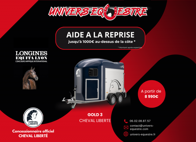 Trailer Cheval Liberté GOLD 3 2 Cavalli 2025 Nuovo