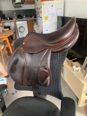 Sella da salto ostacoli Darroze Selle obstacle 17 monoquartier2A doubl&eacute;e taurillon 17" - 2021