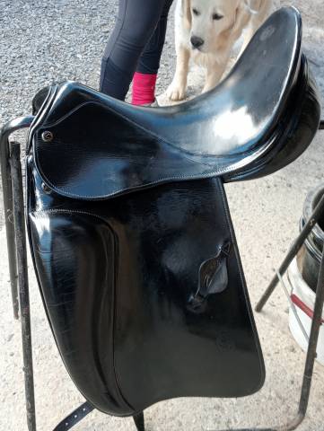 Sella da dressage Zaldi Édition limitée Carlos Pinto millenium  17.5" - 2001