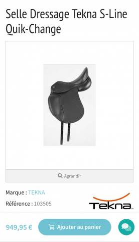 Sella da dressage Tekna  17.5" - 2023