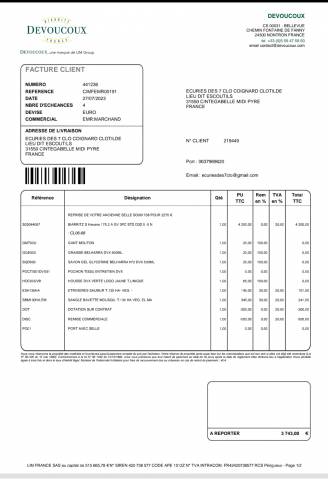 Sella mista Devoucoux  18" - 2023