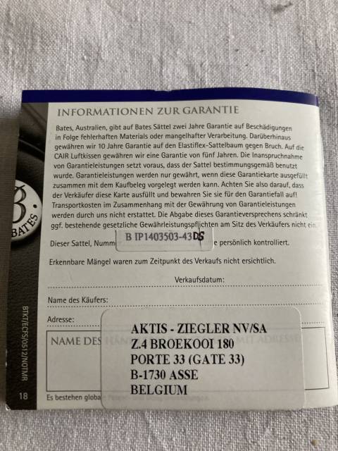 Sella mista Bates ELEVATION NG DS RD 17" - 2016