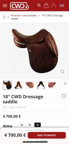 Sella da dressage CWD  18" - 2022