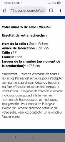 Sella da dressage Passier  17" - 1995