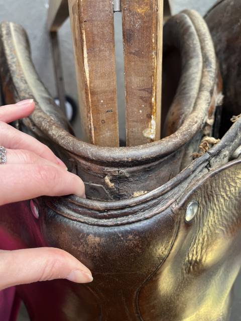 Sella salto ostacoli in cuoio 17”