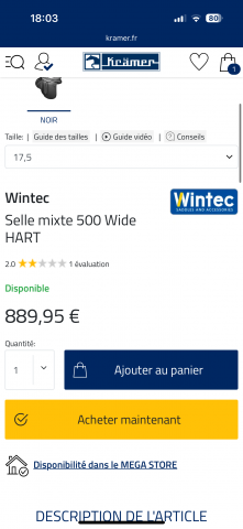 Sella mista Wintec  17.5" - 2025