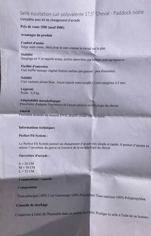 Sella da trekking Decathlon Fouganza  17.5" - 2019