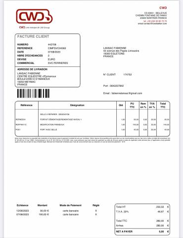 Sella mista  CWD SE02 18" - 2015