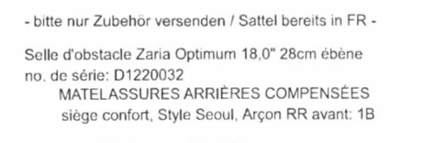 Sella da salto ostacoli Stubben  18" - 2023