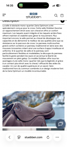 Sella da salto ostacoli Stubben  18" - 2023