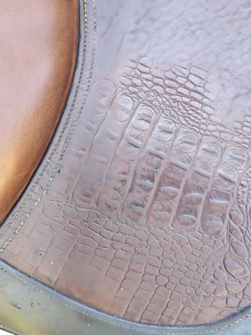 Sella da salto ostacoli  Proto en cuir gravé Croco  17.5" - 2016