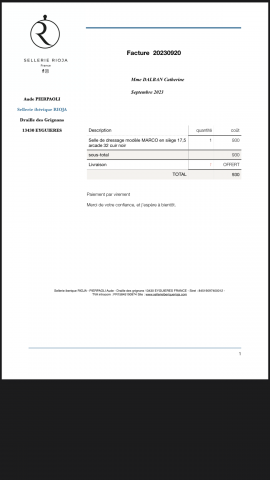Sella da dressage Zaldi MARCO 17.5" - 2023
