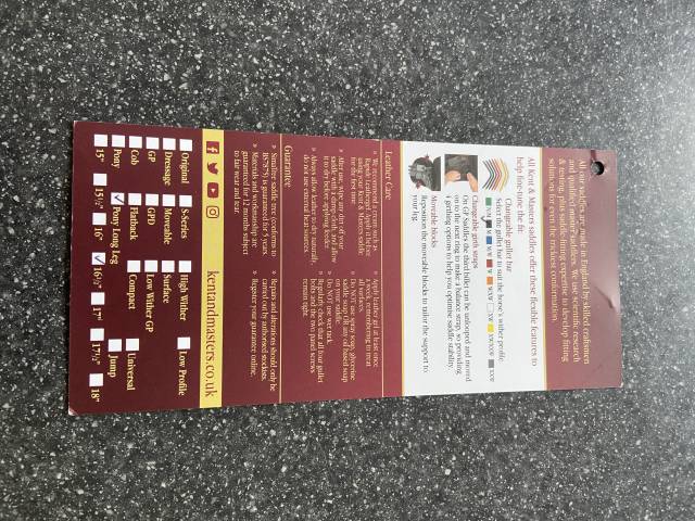 Sella Junior / Sella Pony KENT & MASTERS  16.5" - 2023