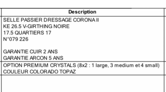 Sella da dressage Passier  17.5" - 2023