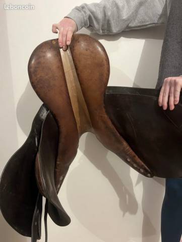 Sella da salto ostacoli Delgrange cuir marron  17.5" - 2012