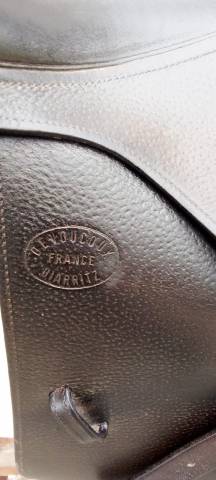 SELLA DA SALTO IN CUOIO NERA-MARCA DEVOUCOUX-BIARRITZ