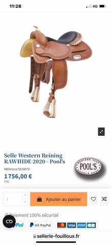 Sella western Pool's Reiner 2020 16" - 2016