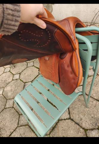 Sella da salto ostacoli Delgrange  17.5" - 2018