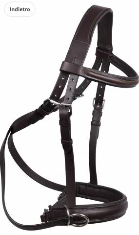 Wonder Care Leather Crossover Bitless Bridle with reins