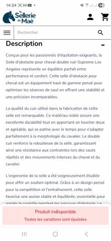 Sella mista  Supr&ecirc;me  17.5" - 2025