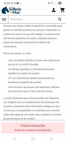 Sella mista  Supr&ecirc;me  17.5" - 2025