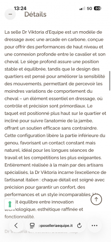 Sella da dressage Equipe  17" - 2019