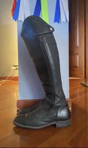 Stivali da equitazione in pelle nera