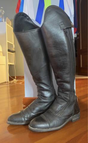 Stivali da equitazione in pelle nera