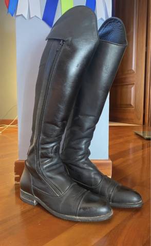 Stivali da equitazione in pelle nera