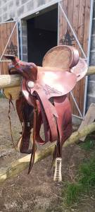 Sella western  Hereford brand by tex tan 17.5