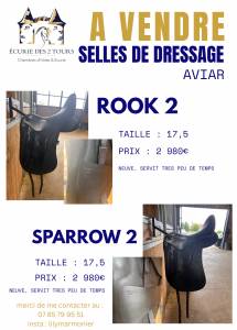 Sella da dressage Aviar rook 2 et sparrows 2 17.5