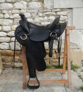 Sella da trekking  type western de la sellerie Courtois 17