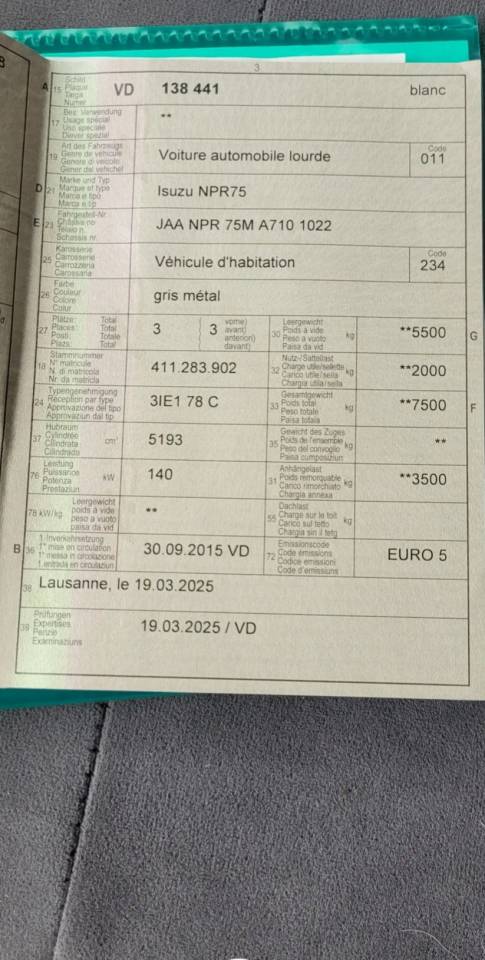 Camion per Cavalli Isuzu Equitrek 2025 Occasione