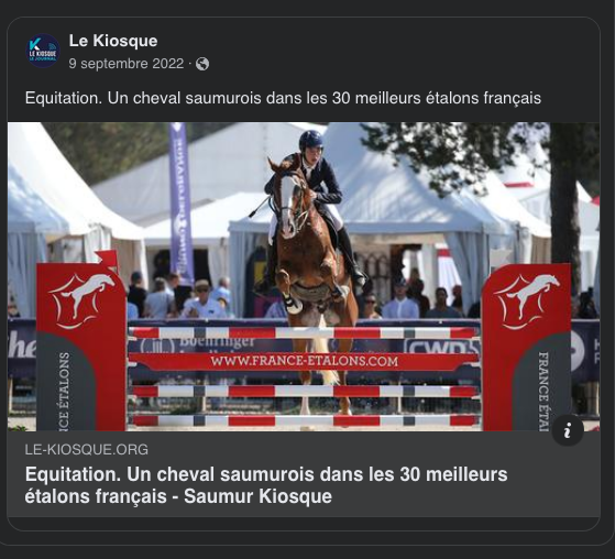 Gracieux d'Osmont - Sella Francese 2016 ,  jadis de toscane  sfa