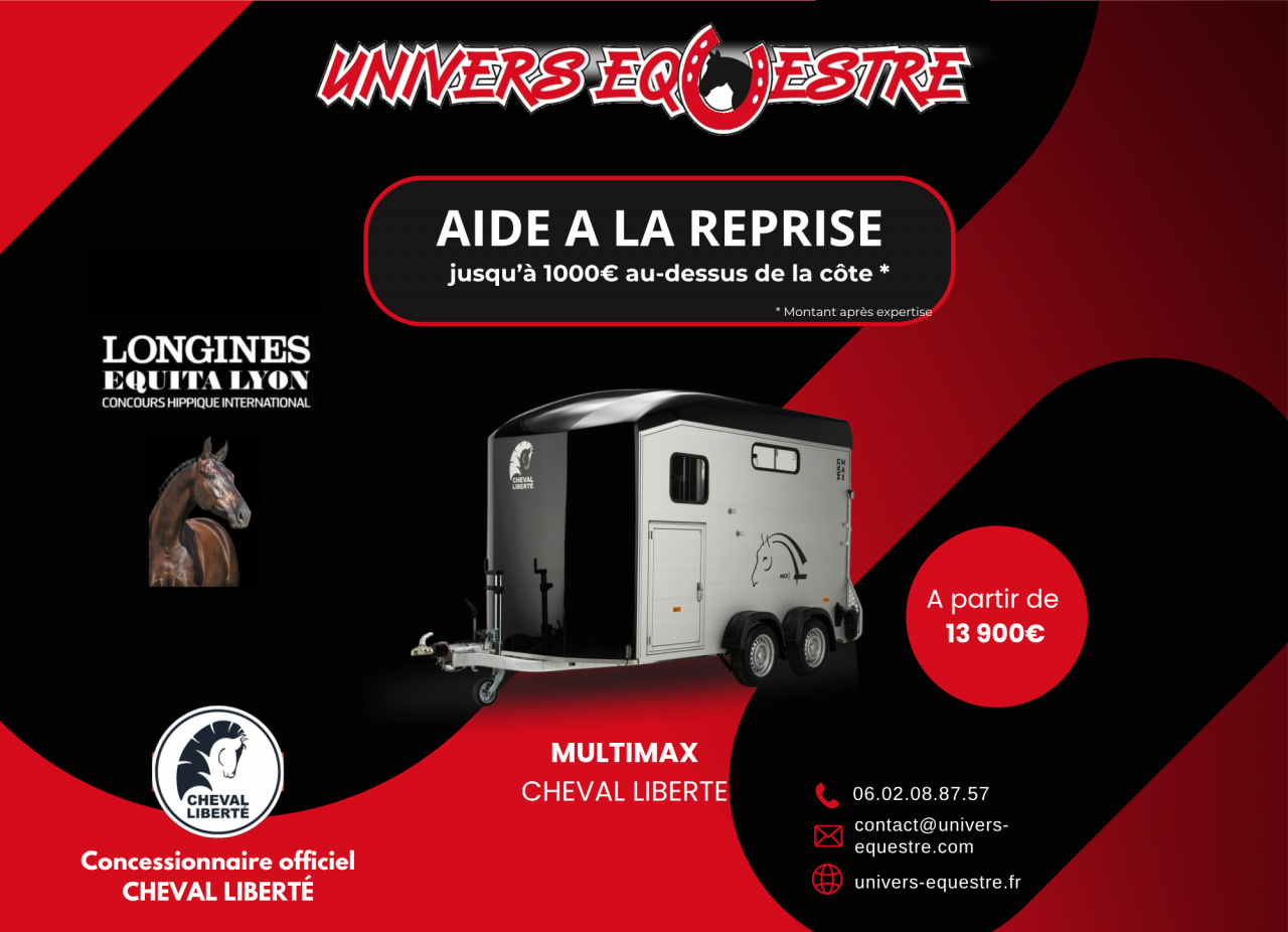 Trailer Cheval Liberté MULTIMAX 2 Cavalli 2025 Nuovo