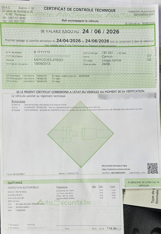 Camion per Cavalli Mercedes ATEGO 2013 Occasione