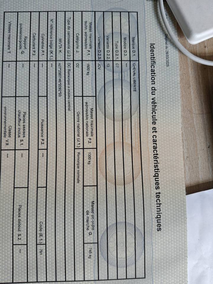 Trailer Cheval Libert&eacute; Touring ONE 1,5 Cavalli 2025 Occasione