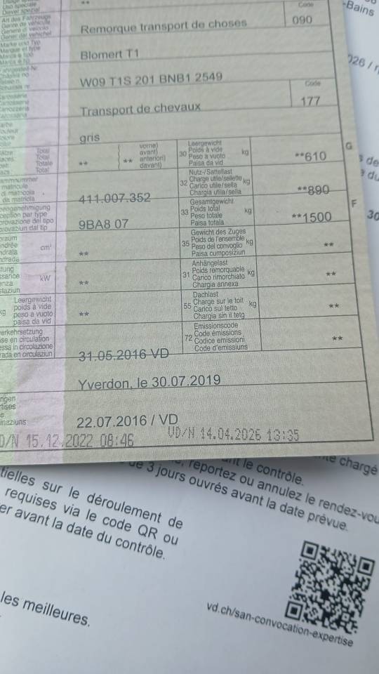 Trailer Blomert T1 1,5 Cavalli 2016 Occasione